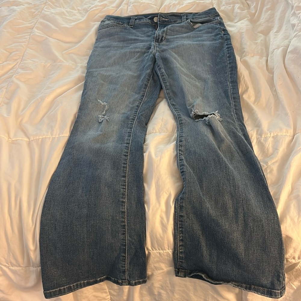 Children’s children’s place jeans flare stretchy slightly distressed size 14